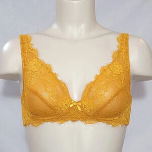 XS X-SMALL Gilligan & O'Malley High‎ Apex Lace Wire Free Bra Citrine NWT